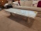 Vintage marble top coffee table with column base