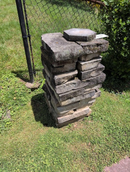 Stack of flat paver stone