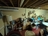 Lamps, Christmas decorations, artificial flowers, La Batt Blue tub, scrubber and more