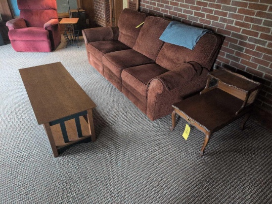 Modern 3 piece non matching end tables and coffee table