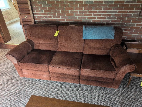 Recliner and 3 cushion vintage sofa
