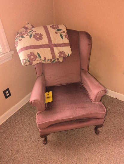 Vintage wing back chair