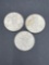 (3) Walking Liberty Halves