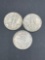 (3) Walking Liberty Halves