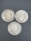 (3) Barber Half dollars