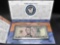 Making American History Coin and Currency set, 2012s American Eagle Silver Proof coin & 2009 $5 note