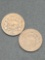 (2) 1864 2 cent pieces