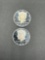 (2) 2004 Silver Proof Half Dollars d-cam