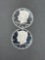 (2) 2008 Silver Proof Half Dollars d-cam