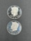 (2) 2003 Silver Proof Half Dollars d-cam