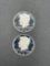 (2) 2001 Silver Proof Half Dollars d-cam