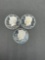 (2) 2008 (1) 2001 Silver Proof Half Dollars d-cam
