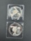 (2) 1983 Silver Dollars - 90%