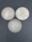 (3) better date silver dollars - 1901-s
