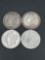 (4) pre 1921 Morgan dollars