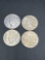 (4) silver dollars