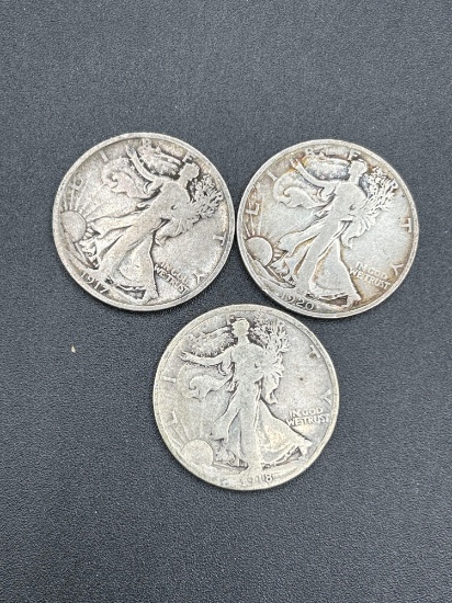 1917 1918 1919 Walking Liberty halves