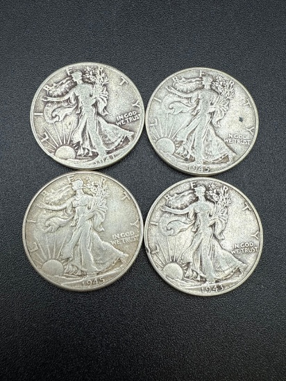 Walking Liberty Half Dollars bid x 4