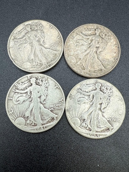 Walking Liberty Half Dollars bid x 4