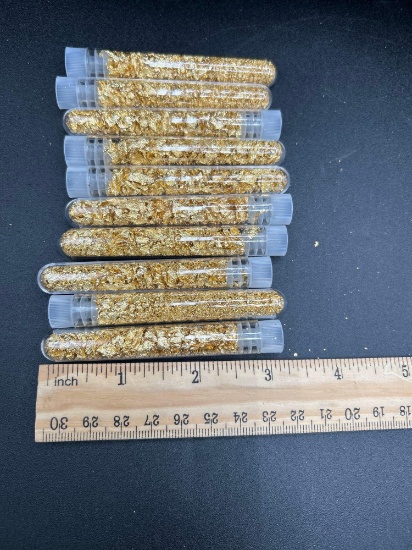 (10) gold flake tubes