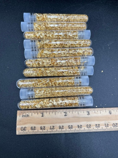 (10) gold flake tubes