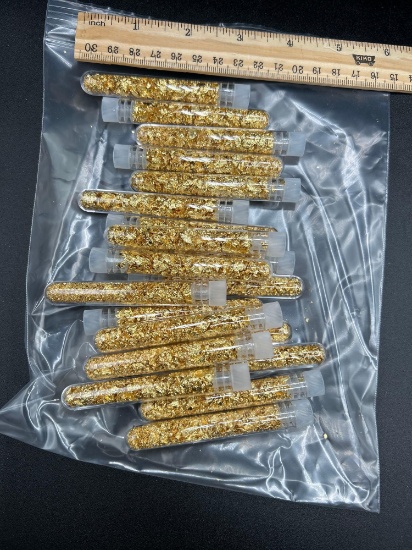 (20) gold flake tubes