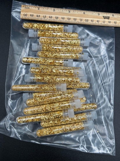 (20) gold flake tubes