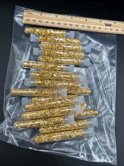 (20) gold flake tubes