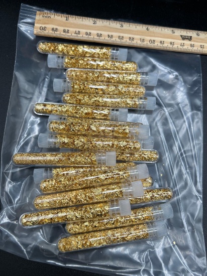 (20) gold flake tubes