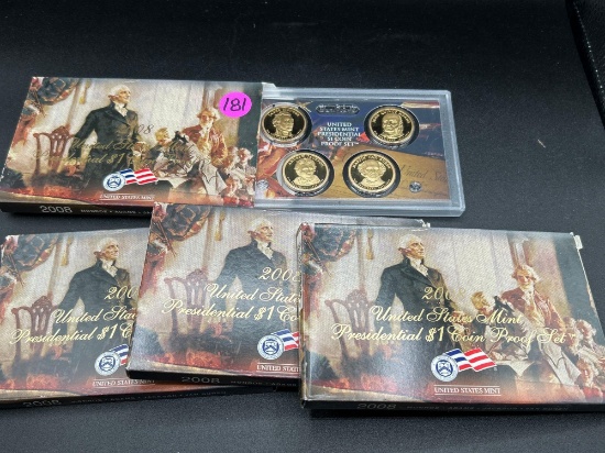 (4) 2008 presidential dollar sets