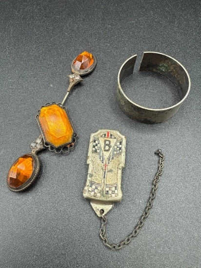 Victorian Jewelry, Brooch, Silver Plated Bracelet and more