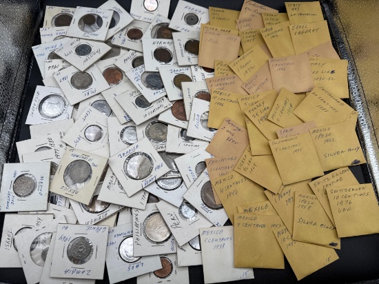 Collectors Grouping of World Coins, some Silver