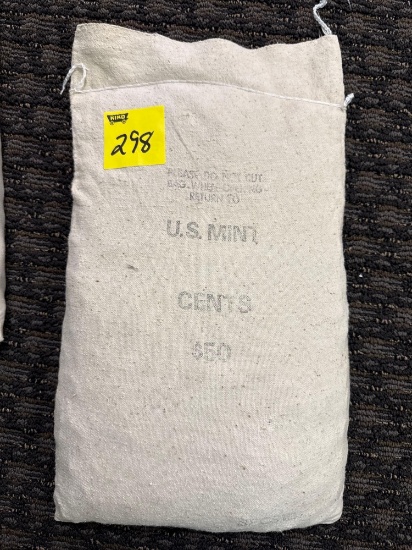 50$ U.S. Mint Lincon head cents, still sewn shut