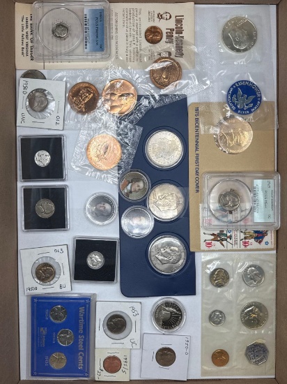 Collectors grouping of silver and non silver U.S. coins and medals