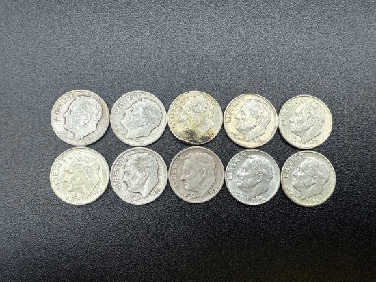Silver Roosevelt Dimes bid x 10