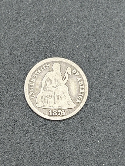 1876cc Carson City seated dime