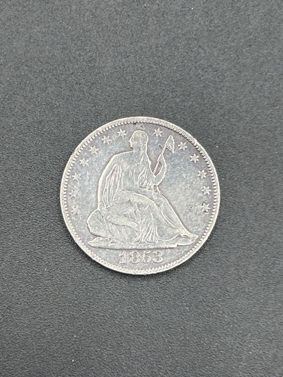 1853 seated half dollar