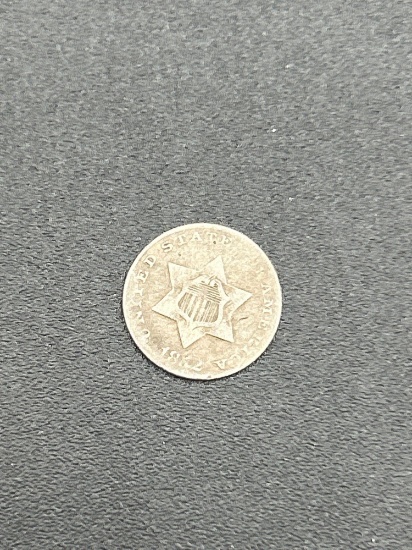 1852 3 cent silver piece