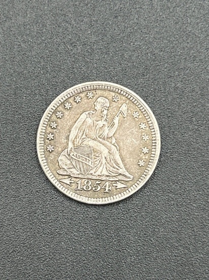 1854 Seated Quarter