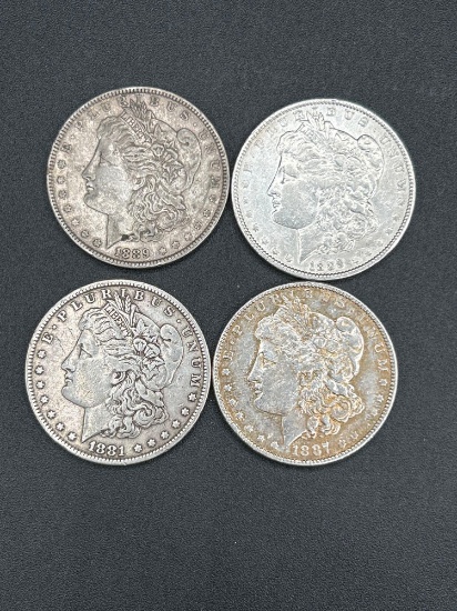 (4) pre 1921 Morgan dollars