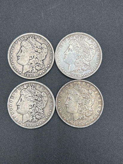 (4) pre 1921 Morgan dollars