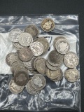 (50) mint marked Barber dimes