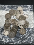 (50) mint marked Barber dimes