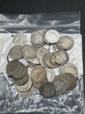 (50) mint marked Barber dimes