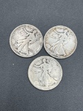 1917 1918 1919 Walking Liberty halves