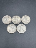 (5) Walking Liberty Halves