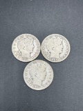 (3) Barber Half dollars