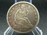 1844o Seated Liberty Half Dollar