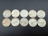 Silver Washington Quarters bid x 10