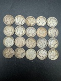 Mercury Dimes Assorted Dates bid x 20